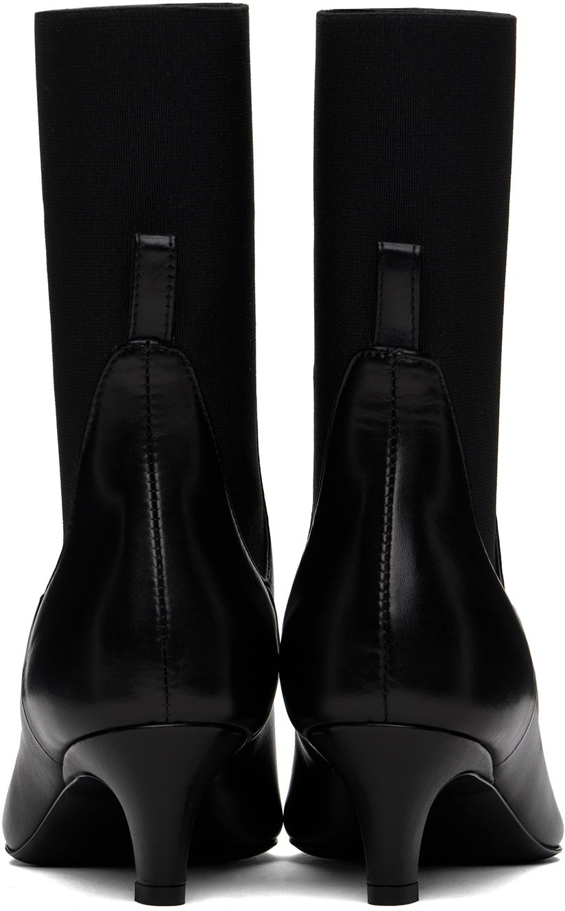 Klä TOTEME TOTEME 'The Mid Heel' Leather Boots Svart | 214-907-813, 1