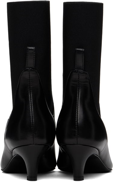 Klä TOTEME TOTEME 'The Mid Heel' Leather Boots Svart | 214-907-813, 1