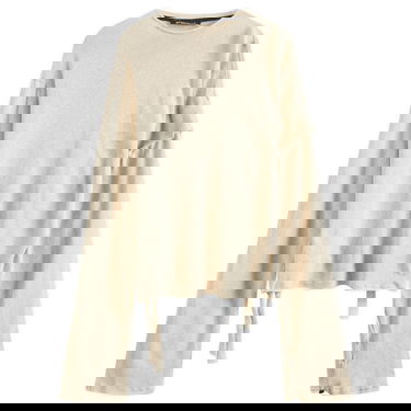 Sweater Ottolinger Ottolinger Deconstructed Linen Longsleeve Top, Size Large Beige | 601501-BEIGE, 0