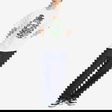 T-shirt BAPE A Bathing Ape ABC Camo Big Ape Head Graphic Tee Vit | 002TEL301002M-WGN, 4