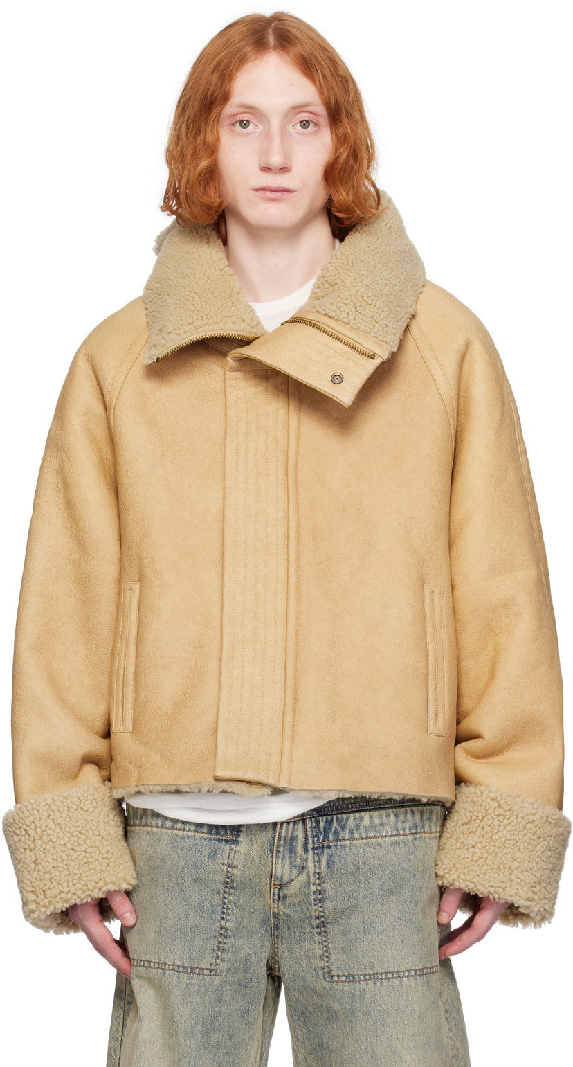 Rockar Entire Studios Entire Studios Bulk Shearling Jacket Beige | ES2612CA