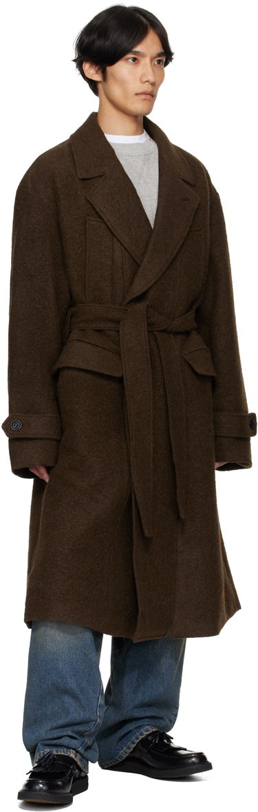 Rockar Andersson Bell Andersson Bell Mattia Shaggy Wool Robe Coat Brun | awa714m, 3