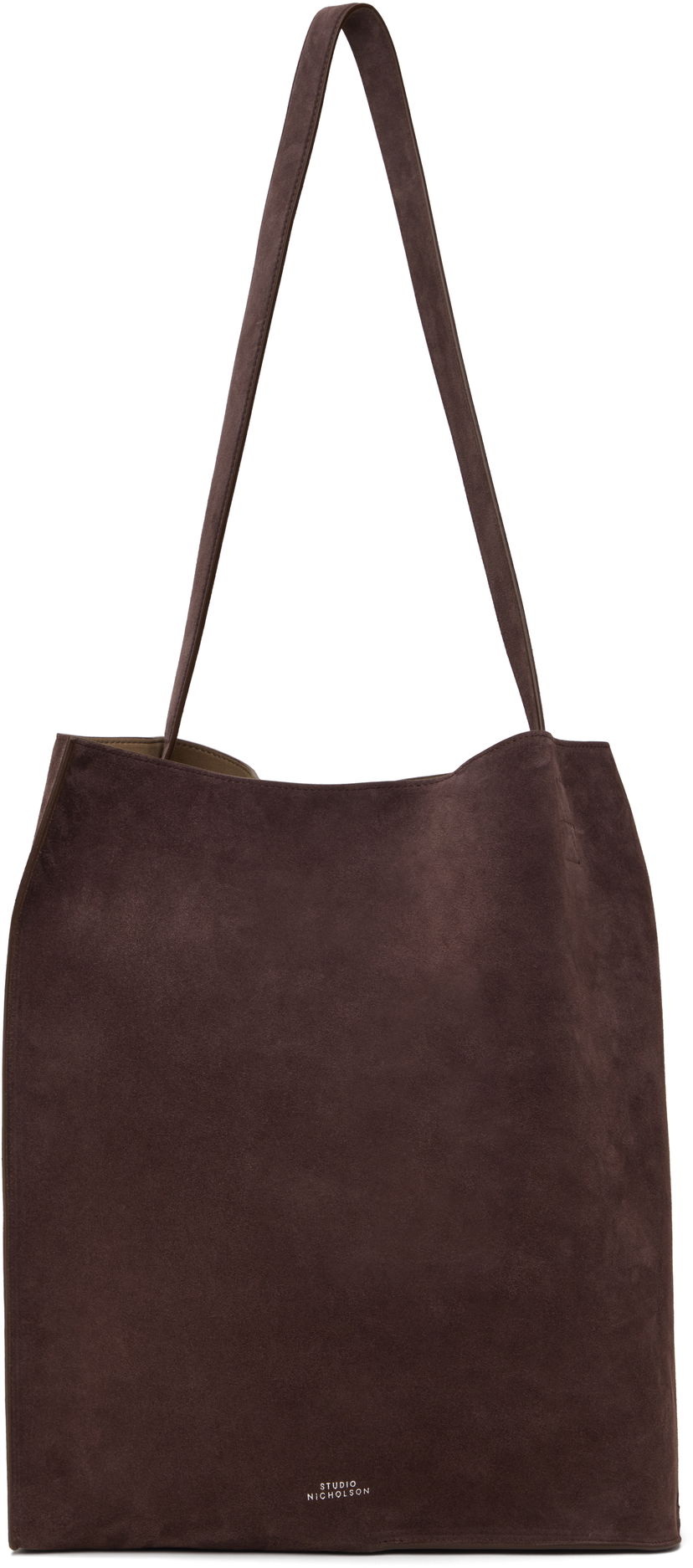 Tygpåse Studio Nicholson Studio Nicholson Doublet Type 2 Suede Tote Bag Brun | DOUBLET TYPE 2 SN - 755