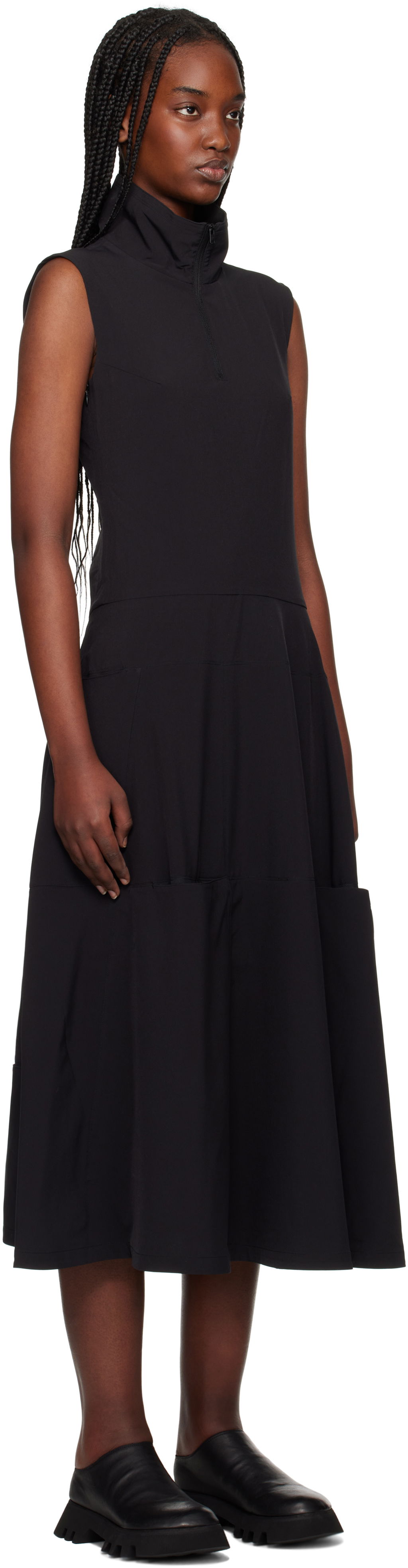 Klä Y-3 Y-3 Half-Zip Midi Dress Svart | JI7087, 1