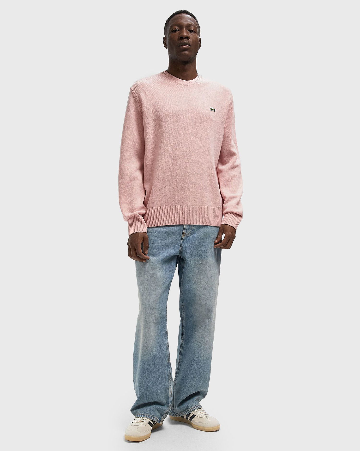 Sweater Lacoste Crew Neck Knit Sweater Rosa | AH2916-9IG, 1