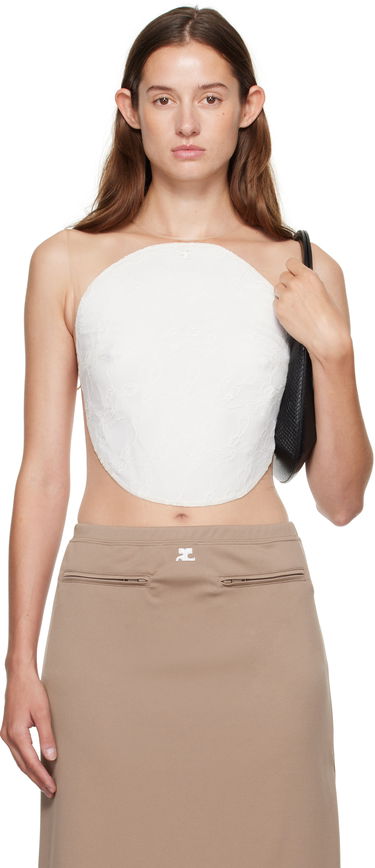 Kropp Courrèges Courrèges Circle Lace Bodysuit Vit | 325JBD143PA0132, 0