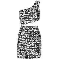 Klä VETEMENTS One Shoulder Mini Dress Beige | WE64DR600BW, 1
