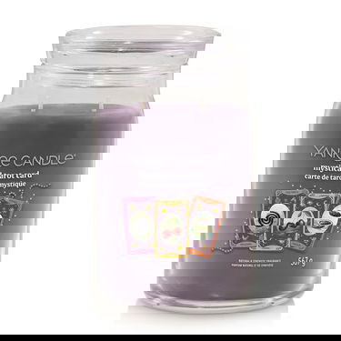 Ljus Yankee Candle Signature Large Two-Wick Halloween Mystical Tarot Card Jar Candle with Licorice Cherry Tonka Scent Purpur | 43492, 0