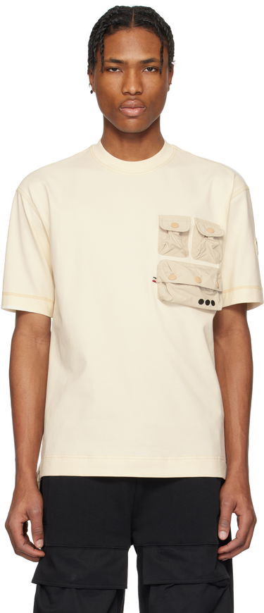 T-shirt Moncler Moncler Grenoble Cotton T-Shirt with Pockets Beige | K10978C0000389AW1, 0