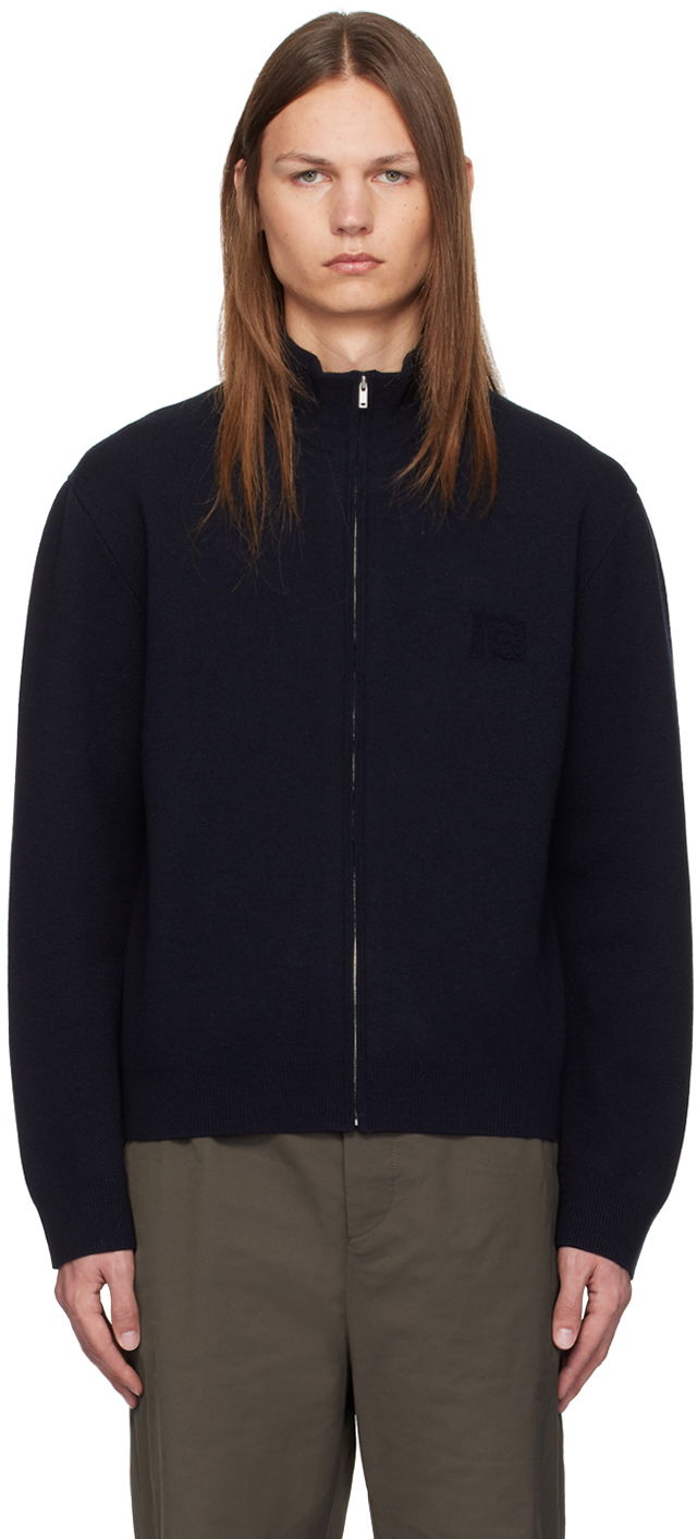 Jacka Nanushka Navy Poval Track Jacket Svart | NM24PFSW00457