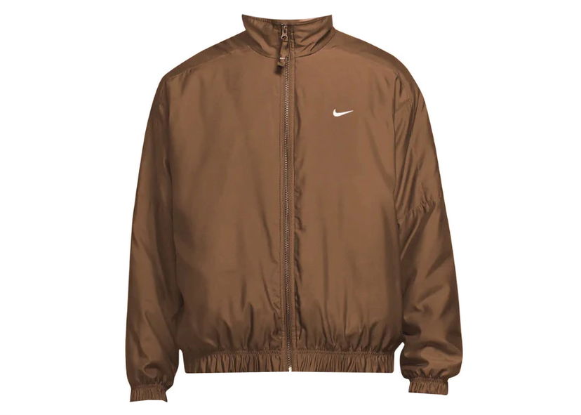 Bomberjacka Nike lab Solo Swoosh Satin Bomber Jacket Ale Brown/White Brun | DN1266-270