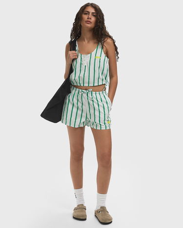 Crop top American Vintage Striped Tie-Side Crop Top Vit | ZAT07AE25, 2