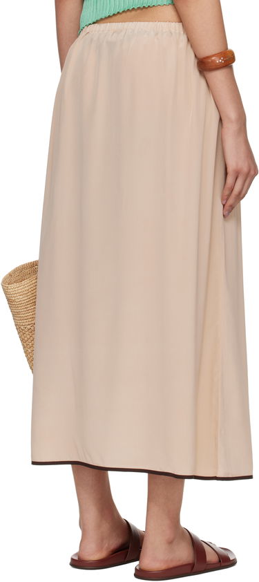 Kjol Baserange Baserange Silk Maxi Slip Skirt Beige | KIN SKIRT, 2