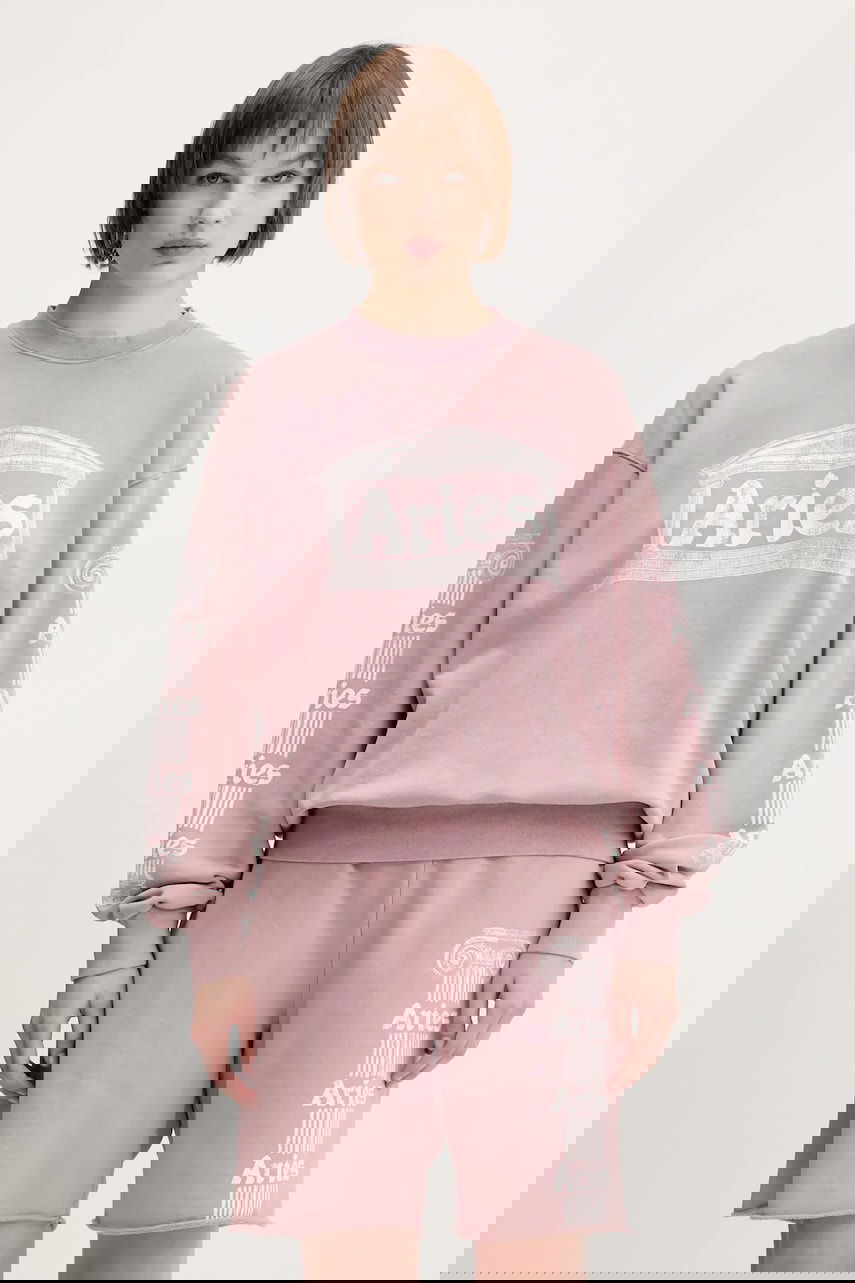 Sweatshirt Aries Aries Aged Ancient Column Graphic Sweatshirt Rosa | AR2003303, 1