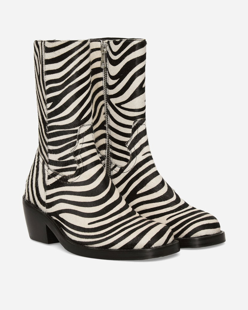 Tillbehör Dries Van Noten Ponyhair Zebra Print Boots Flerfärgad | 252-021707-302 900