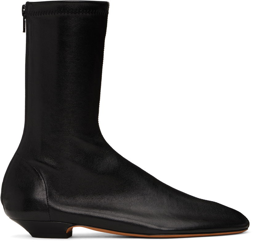 Sneakers och skor Khaite Khaite Apollo Flat Ankle Boots Svart | F1082-836