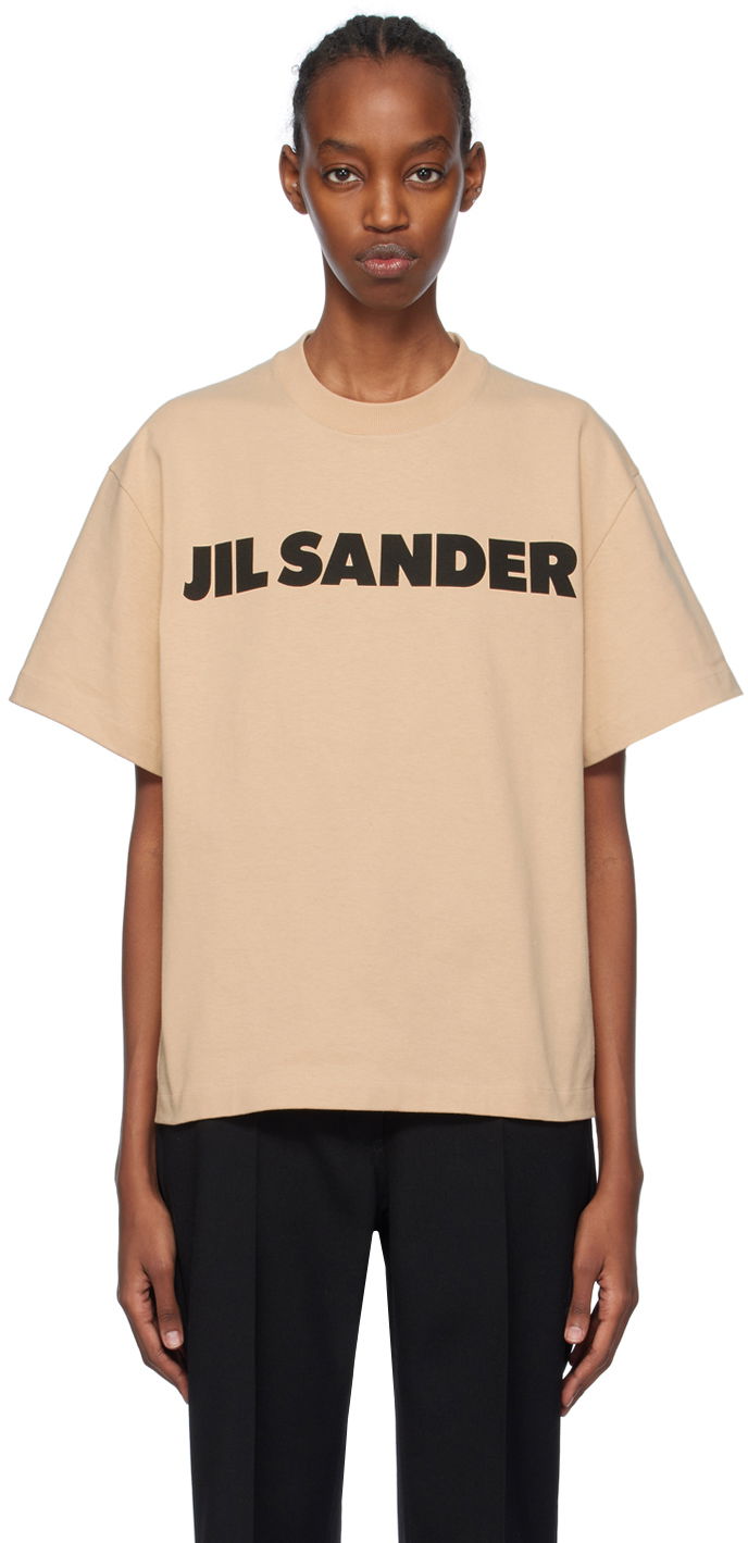 T-shirt Jil Sander Printed T-Shirt Beige | J02GC0001_J20215