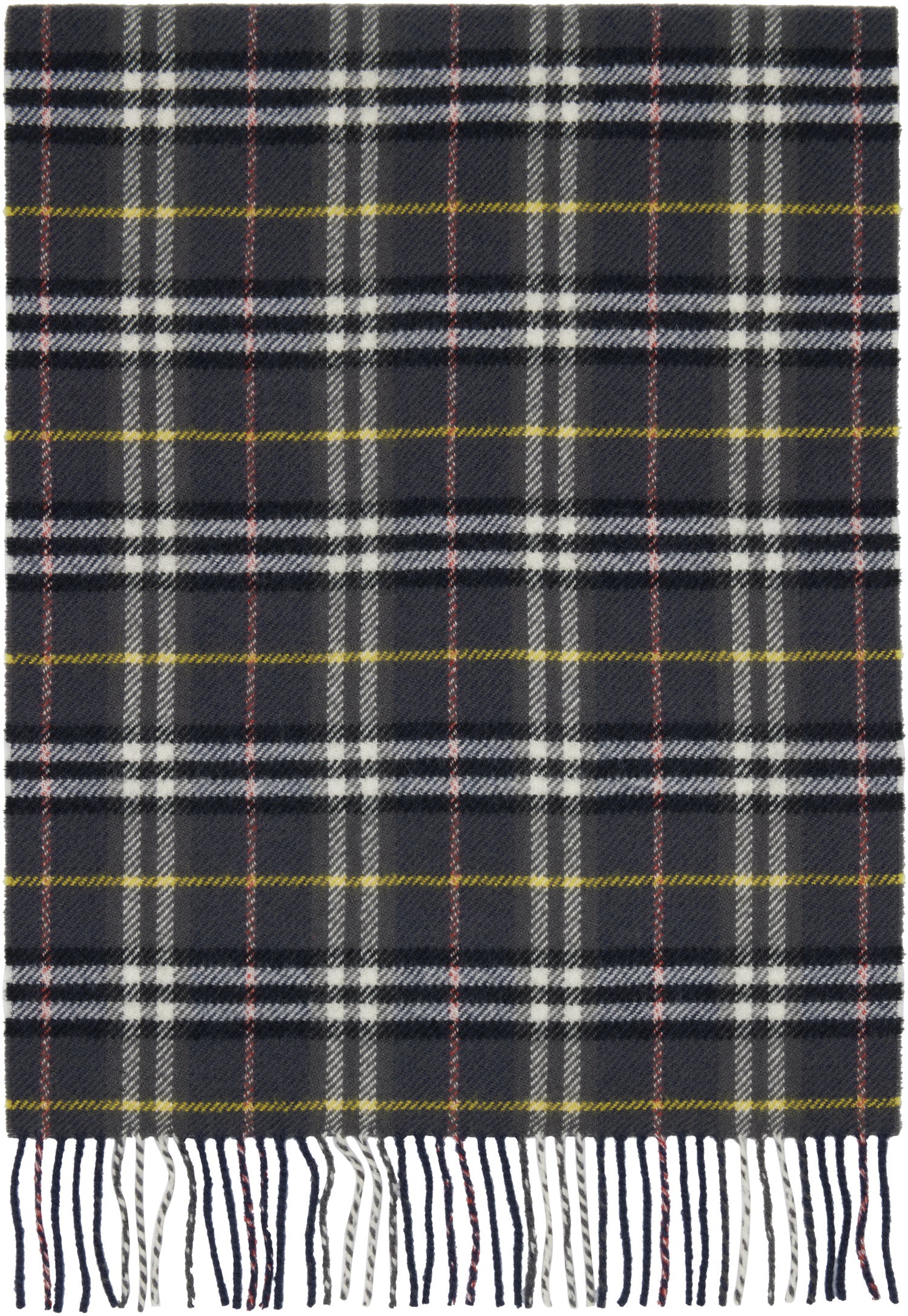 Halsduk Burberry Burberry British Wool Check Scarf Mörkblå | 8109460, 0