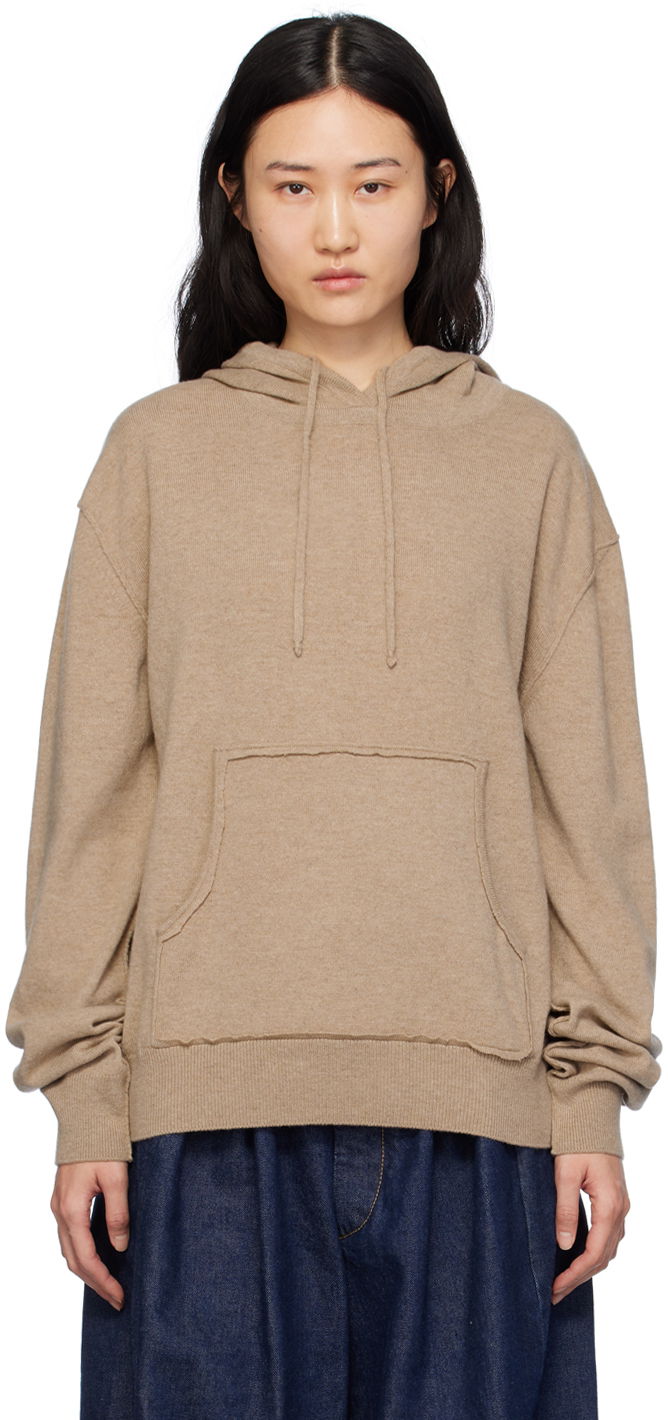 Sweatshirt Maison Margiela Exposed Seam Hoodie Beige | S51GU0132 S18395, 0