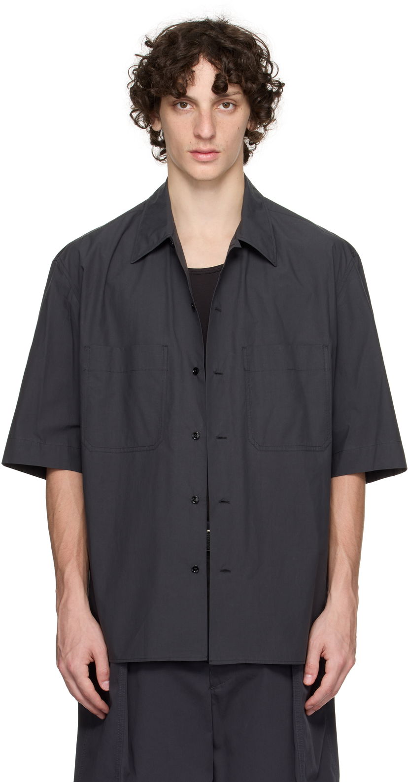 Skjorta LEMAIRE Lemaire Convertible Shirt Svart | SH1175 LF1364
