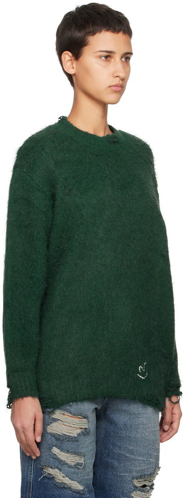Sweater ADER ERROR Crewneck Distressed Sweater Grön | BMADFWKT0304GN, 4