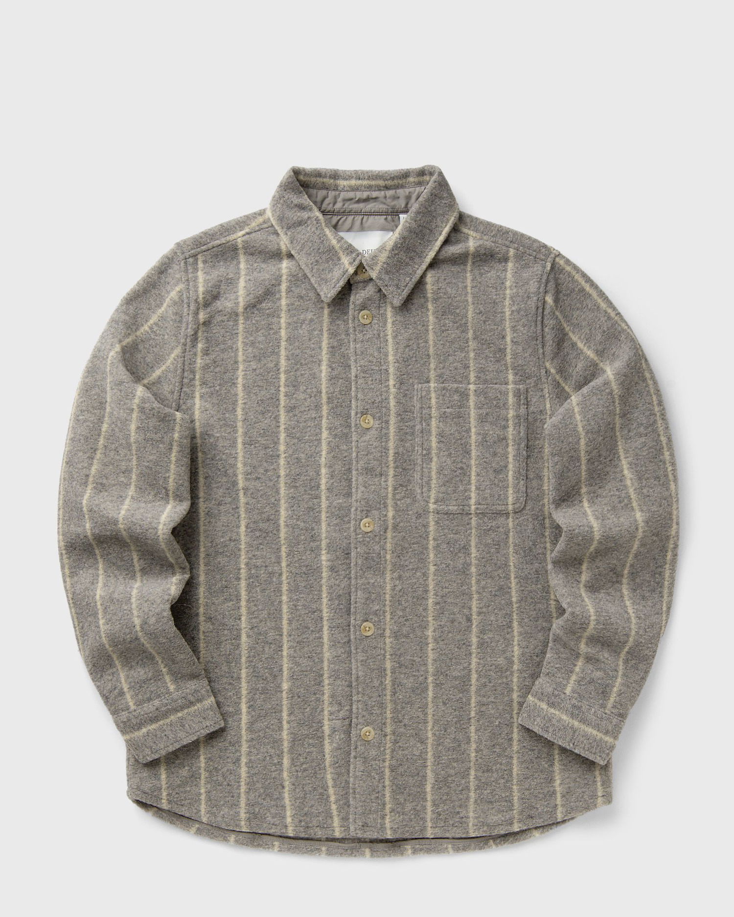 Skjorta Les Deux Lennon Wool Pinstripe Overshirt Grå | 1000558-320, 1
