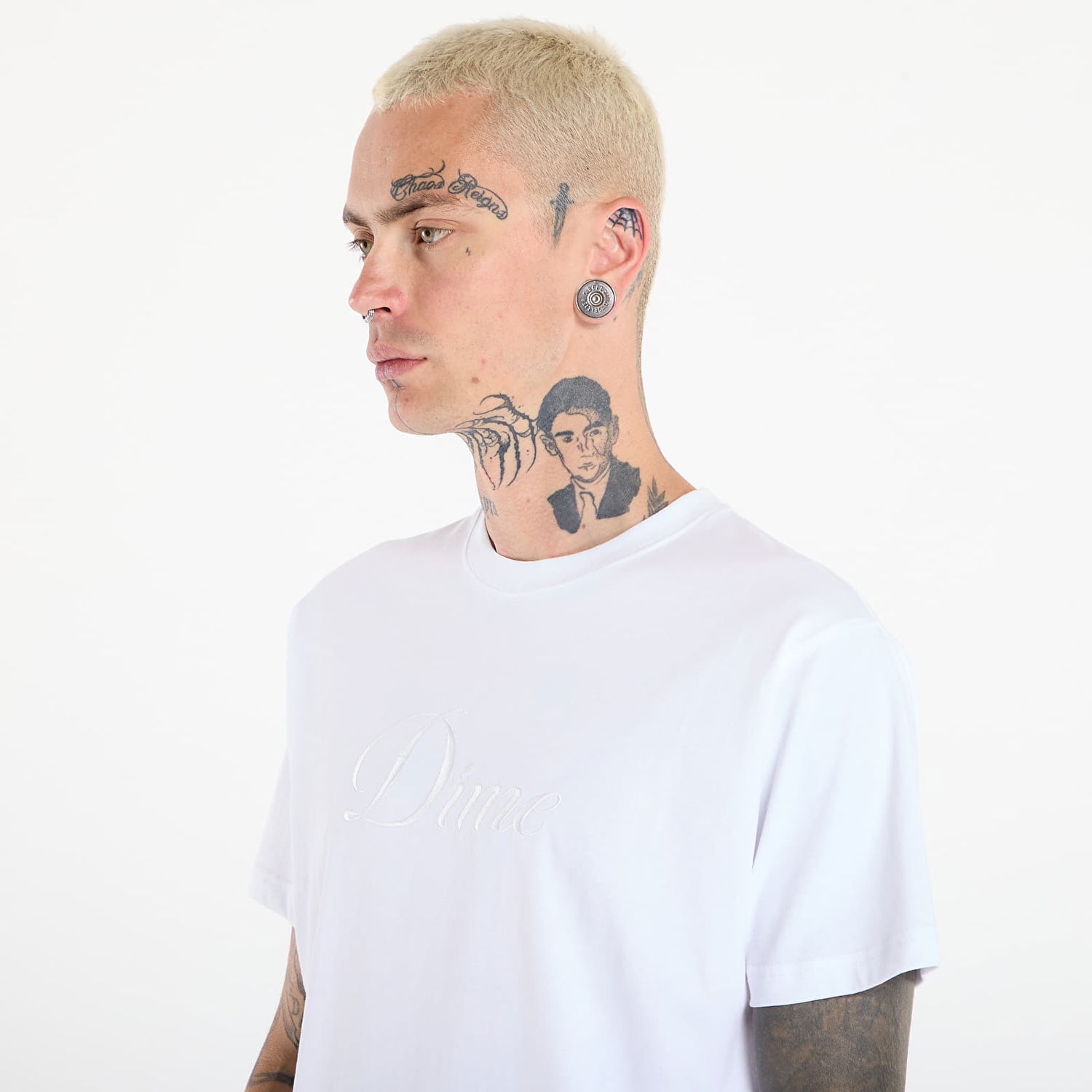 T-shirt Dime Dime Cursive T-Shirt Vit | DIMEFA2574WHT, 1