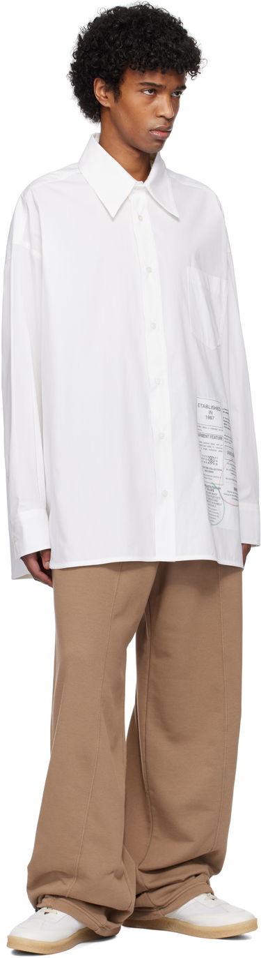 Skjorta Maison Margiela MM6 Maison Margiela Newspaper Print Shirt Vit | SH0DT0027 M35152, 4