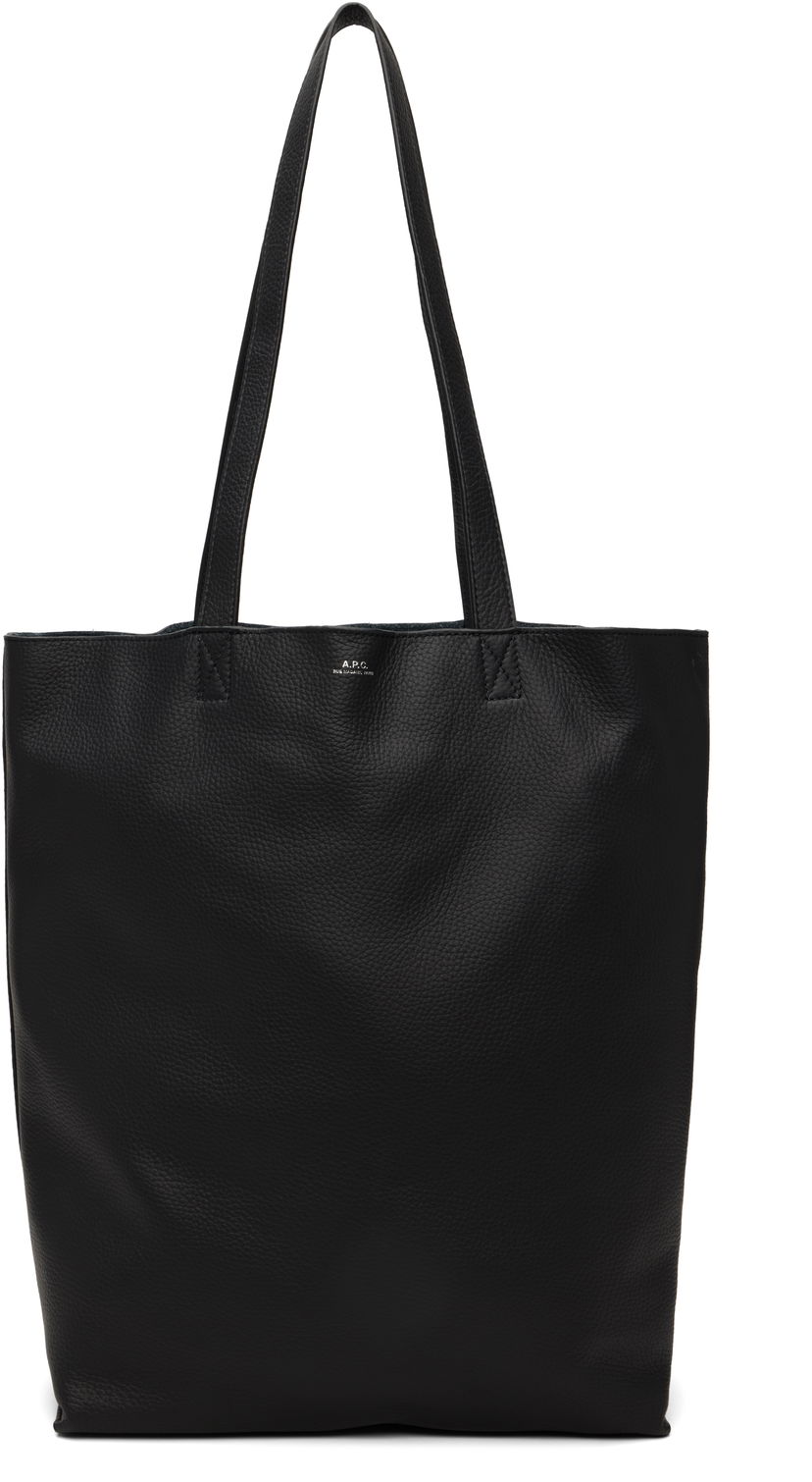 Tygpåse A.P.C. A.P.C. Maiko Leather Tote Bag Svart | PXCBC-M61500