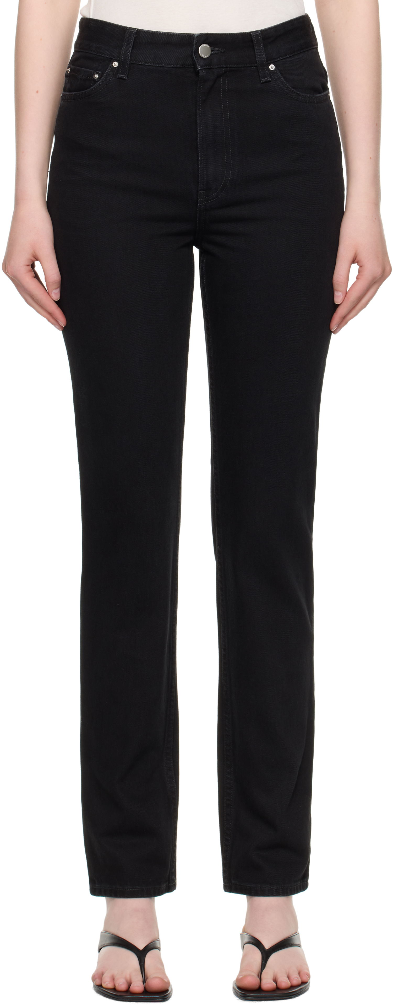 Jeans TOTEME TOTEME High Slim Jeans Svart | 252-WRB0271-FB0046, 0