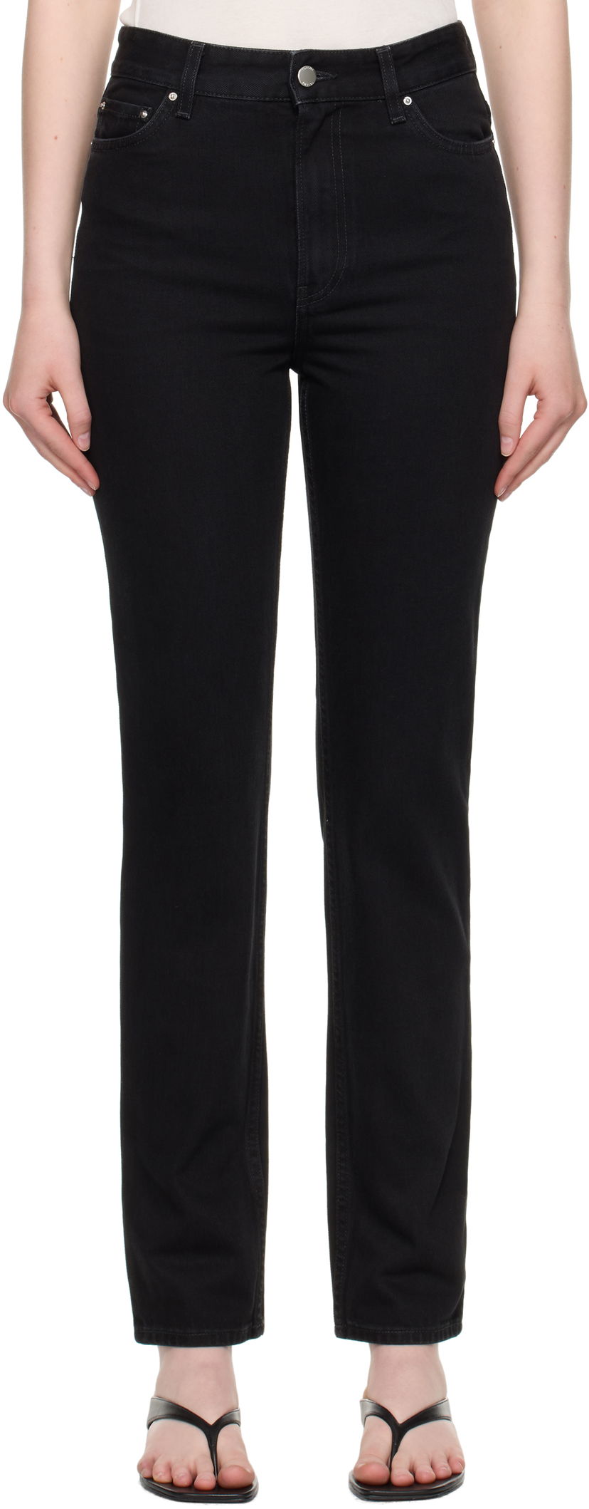 Jeans TOTEME TOTEME High Slim Jeans Svart | 252-WRB0271-FB0046