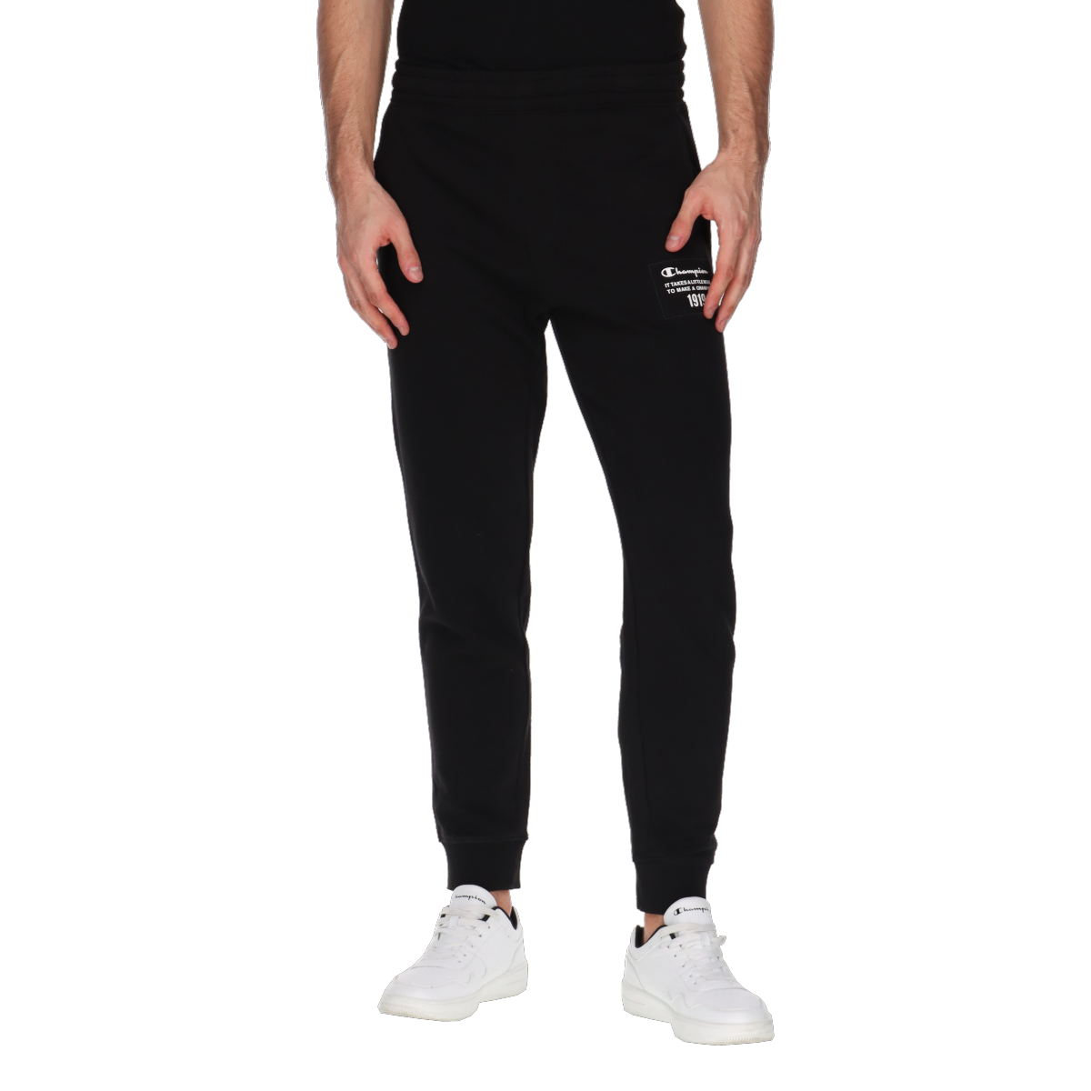 Träningsbyxor Champion Raw Logo Joggers Svart | 220522-KK001, 0