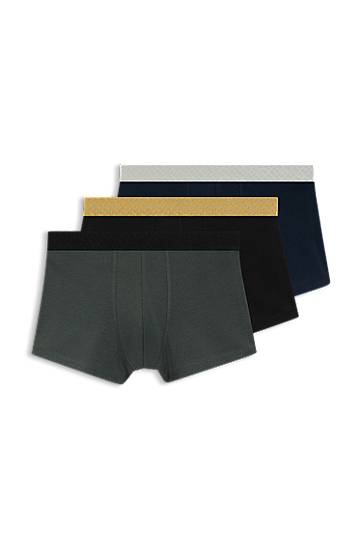 Boxare BOSS Three-pack Assorted Cotton-Blend Trunks Flerfärgad | 50546808, 0