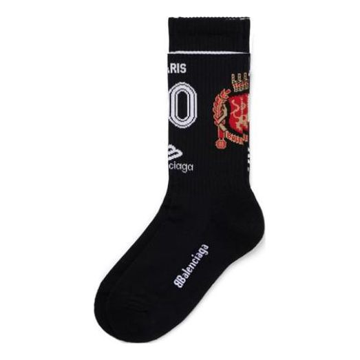 Strumpor Balenciaga Balenciaga Soccer Socks Svart | 778806472B41000