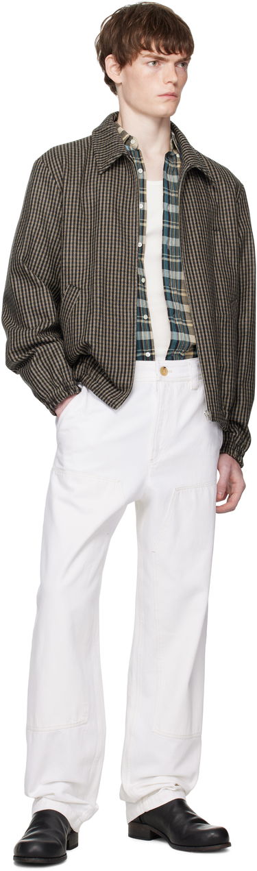 Jacka A.P.C. A.P.C. Gilbert Houndstooth Zip Jacket Brun | WOASP-M32018, 3