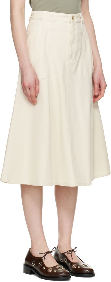 Kjol A.P.C. A.P.C. Laurie Midi Skirt Beige | COGBJ-F06410, 1