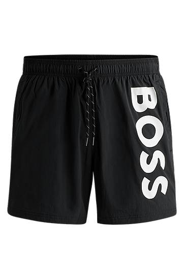 Badkläder BOSS BOSS Quick-Drying Swim Shorts with Contrast Logo Svart | 50514502