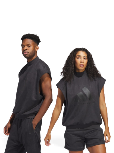 Sweatshirt adidas Performance Basketball Sueded Sleeveless Sweatshirt Svart | IN7702