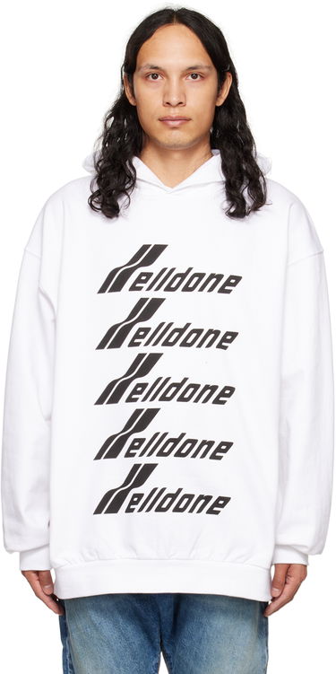Sweatshirt We11done We11done Print Hoodie Vit | WD-TH3-22-729-U-WH, 0