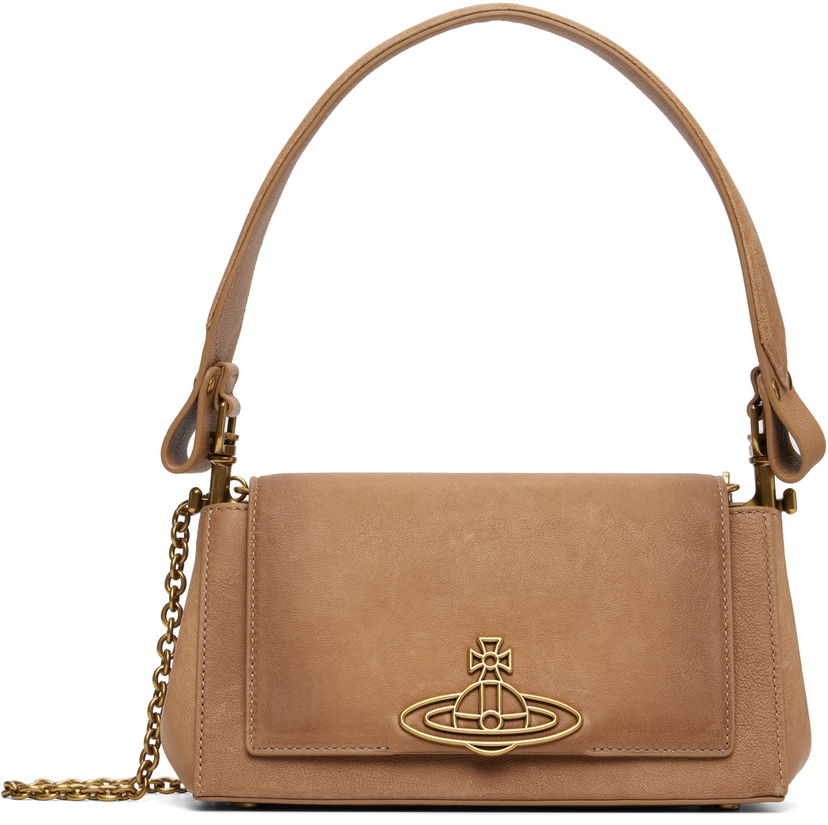Axelväska Vivienne Westwood Vivienne Westwood Hazel Medium Shoulder Bag Beige | 4602000LW-L00A8-