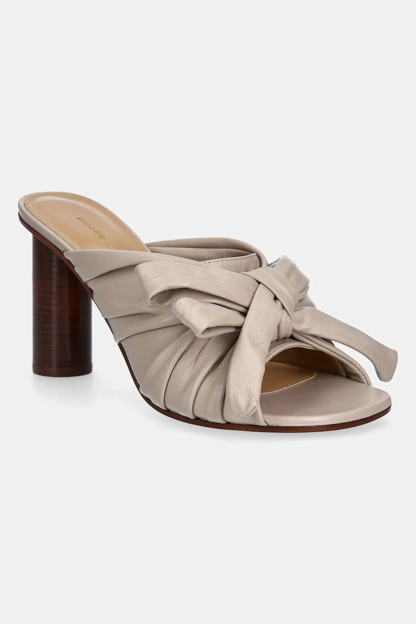 Sneakers och skor JW Anderson JW Anderson Knotted Heeled Mules Beige | SN0095.LA0161.190