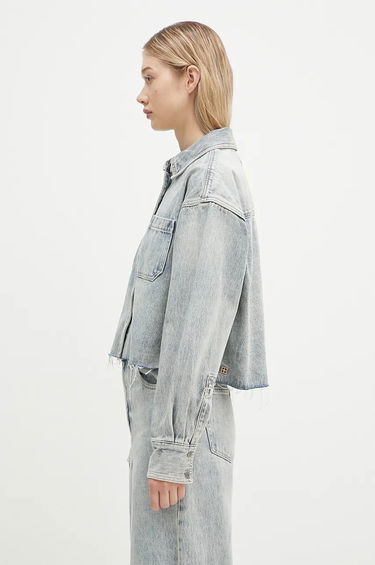 Skjorta Ksubi Cutaway Longsleeve Shirt Worn Oversize Blå | WPF24SH001, 1