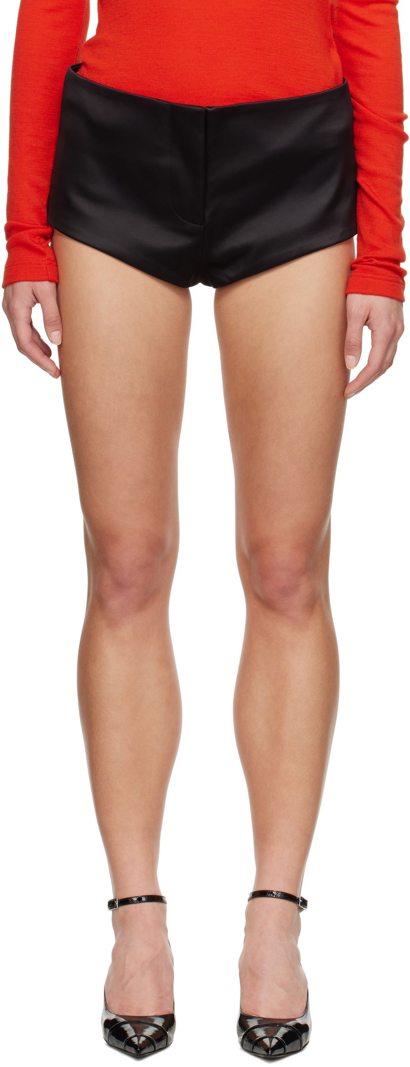 Shorts Entire Studios Entire Studios Puppy Satin Shorts Svart | ESW-S25-5003-BS