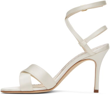 Tillbehör Manolo Blahnik Manolo Blahnik Tormenfa Heeled Sandals Vit | 124-2486, 2