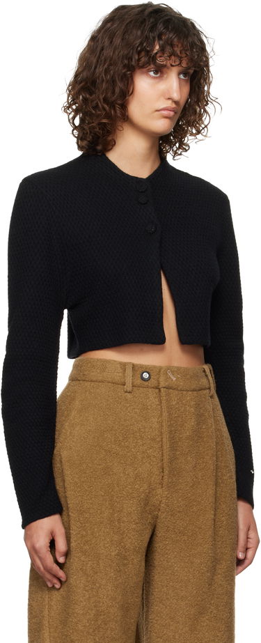 Sweater ADER ERROR Cropped Buttoned Cardigan Svart | BN01FWKT0701BK, 1