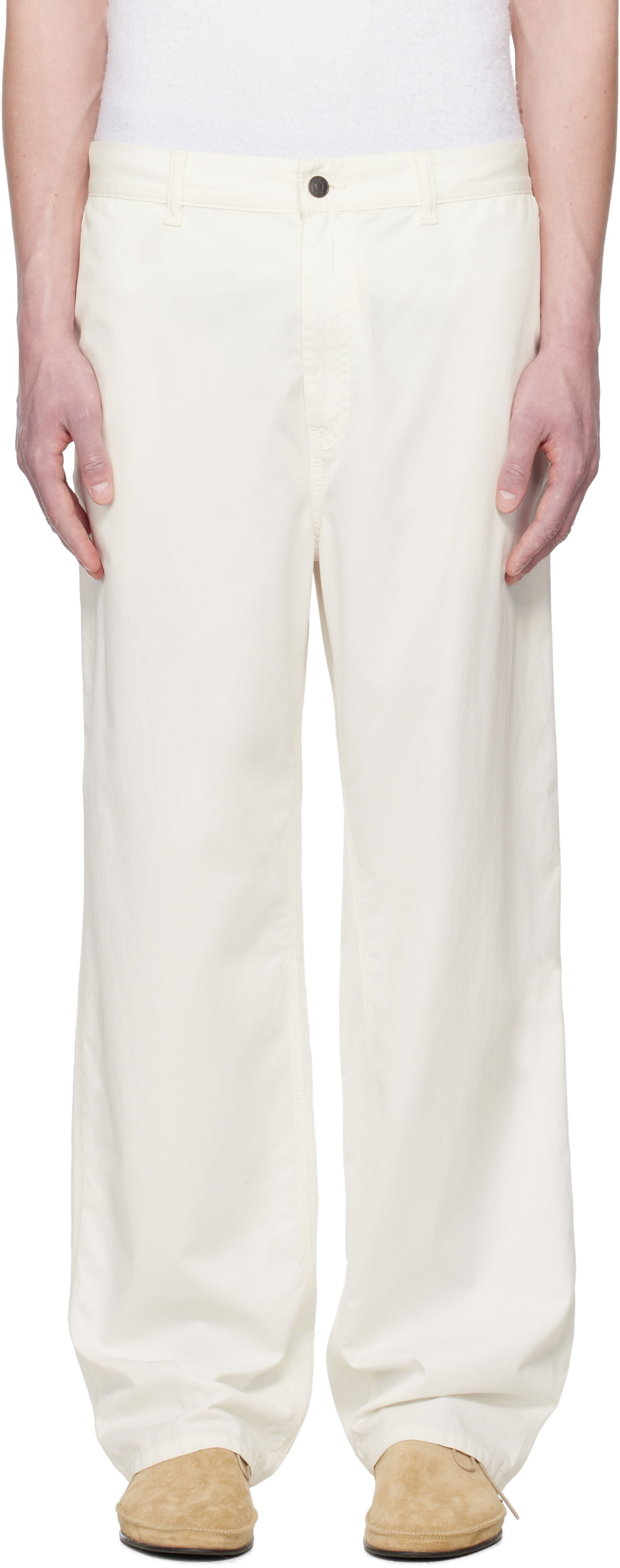 Byxor The Row The Row Sankuro Trousers Vit | 981-W3670, 0