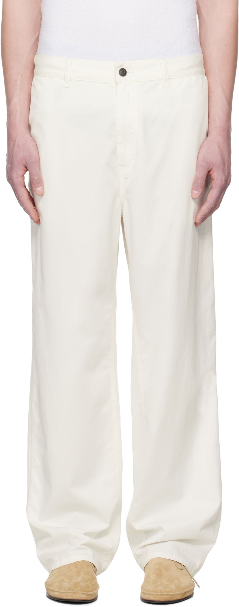 Byxor The Row The Row Sankuro Trousers Vit | 981-W3670