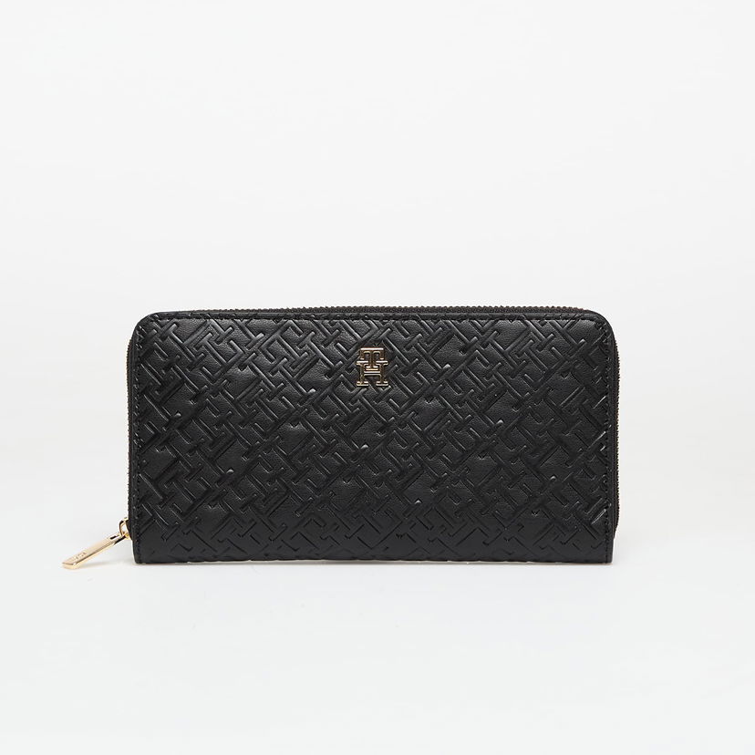 Plånbok Tommy Hilfiger Wallet TH Icon Large Za Mono Embo Wallet Black Universal Svart | AW0AW17955 BDS