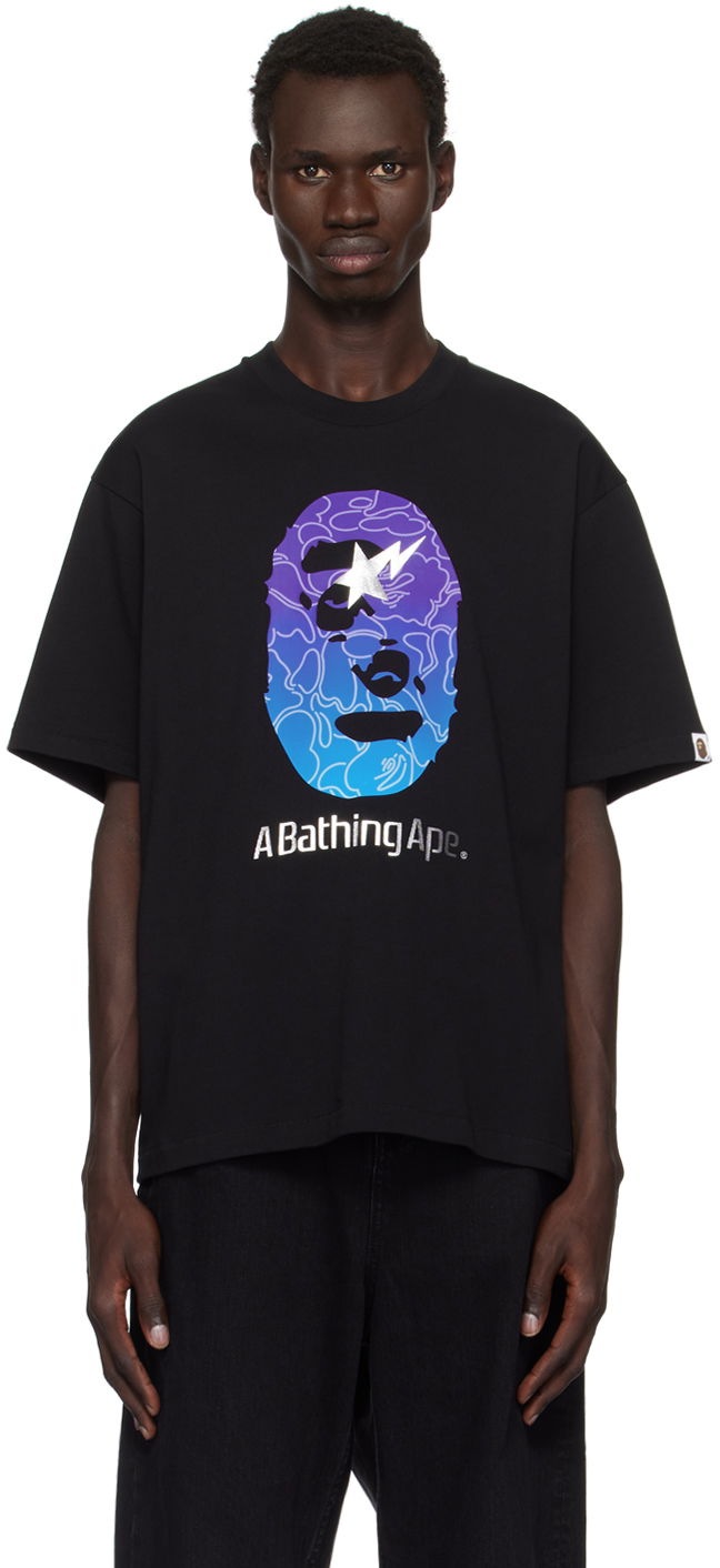 T-shirt BAPE Ape Head Relaxed Fit T-shirt Svart | 001TEK801321M