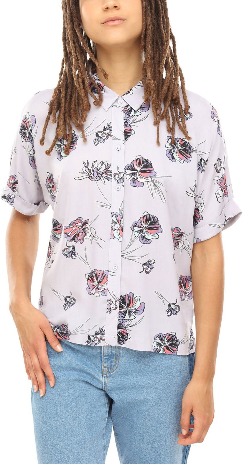 Skjorta Vans Short Sleeve Patterned Shirt Purpur | vn0a3uoouuj1